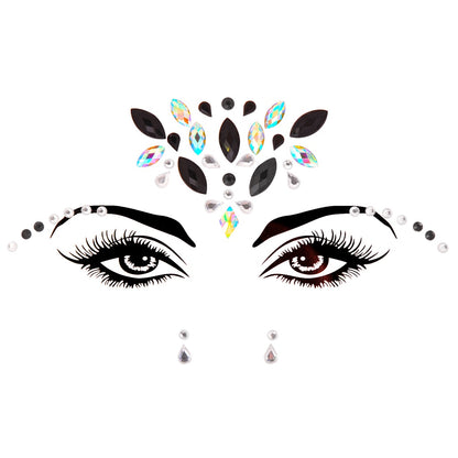 EDM Electronic Music Festival Face Pasters Eyebrow Stick-on Crystals Resin Drill Carnival Diamond Sticker Masquerade Face Decoration