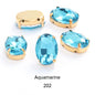 50pcs 6*8mm/8*10mm Oval Glass Rhinestones with Clawed Sewn Crystal Strass Diamond Clothes Rhinestones DIY