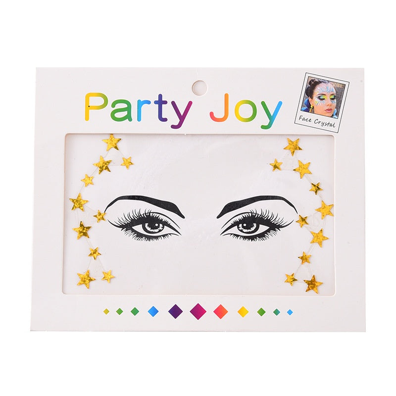 Electronic Music Festival Face Pasters Children's Stage Performance Face Stickers Stickers Crystal Eyes Rhinestone Stickers