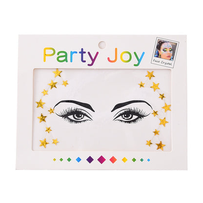Electronic Music Festival Face Pasters Children's Stage Performance Face Stickers Stickers Crystal Eyes Rhinestone Stickers