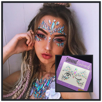 EDM Electronic Music Festival Face Pasters Eyebrow Stick-on Crystals Resin Drill Carnival Diamond Sticker Masquerade Face Decoration