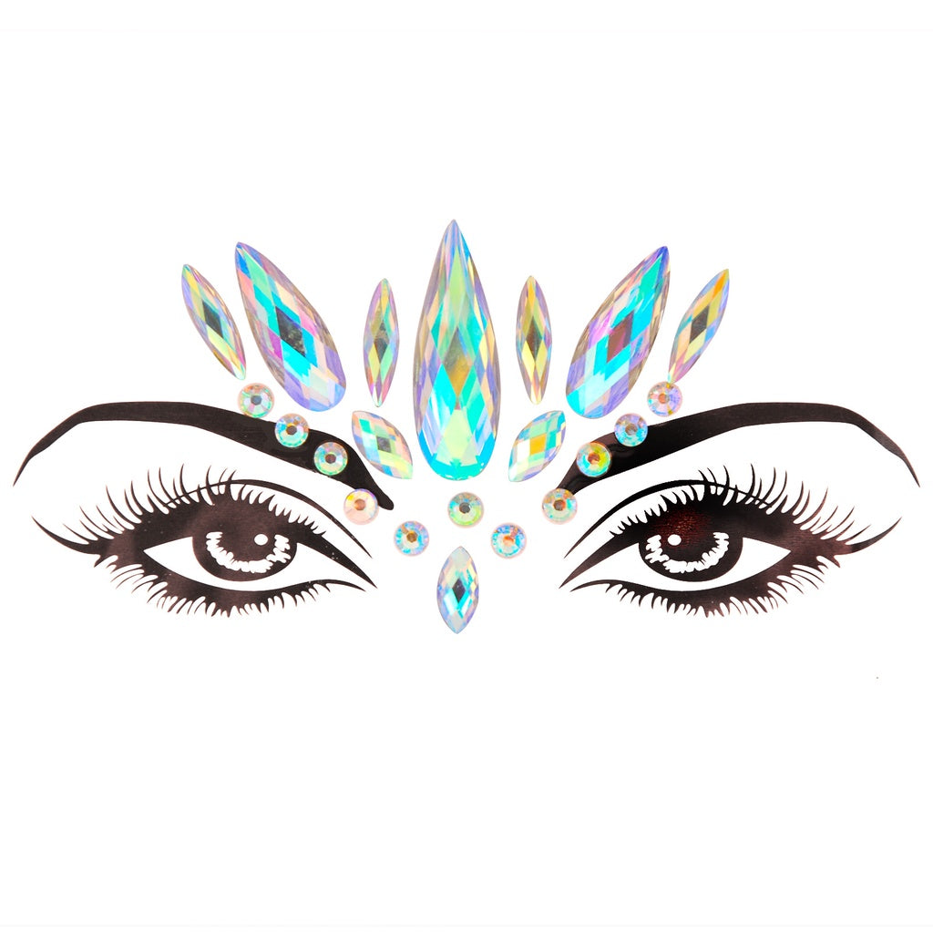 EDM Electronic Music Festival Face Pasters Eyebrow Stick-on Crystals Resin Drill Carnival Diamond Sticker Masquerade Face Decoration