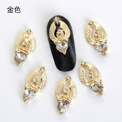 Nail Art Rhinestone Charms 2PCS Metal Alloy Logo 3D Nail Art Jewelry Decoration Accessories for Nails