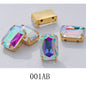 Rectangle Shape 10X14 13X18mm Glass Rhinestones With Claw Sew On Stone Strass Diamond For Clothes Rhinestones for Crystal Crafts