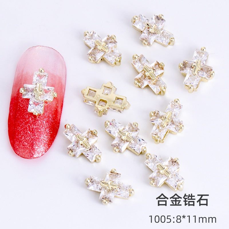 New Alloy Zircon Nail Accessories DIY Nail Paste Luxury Accessories