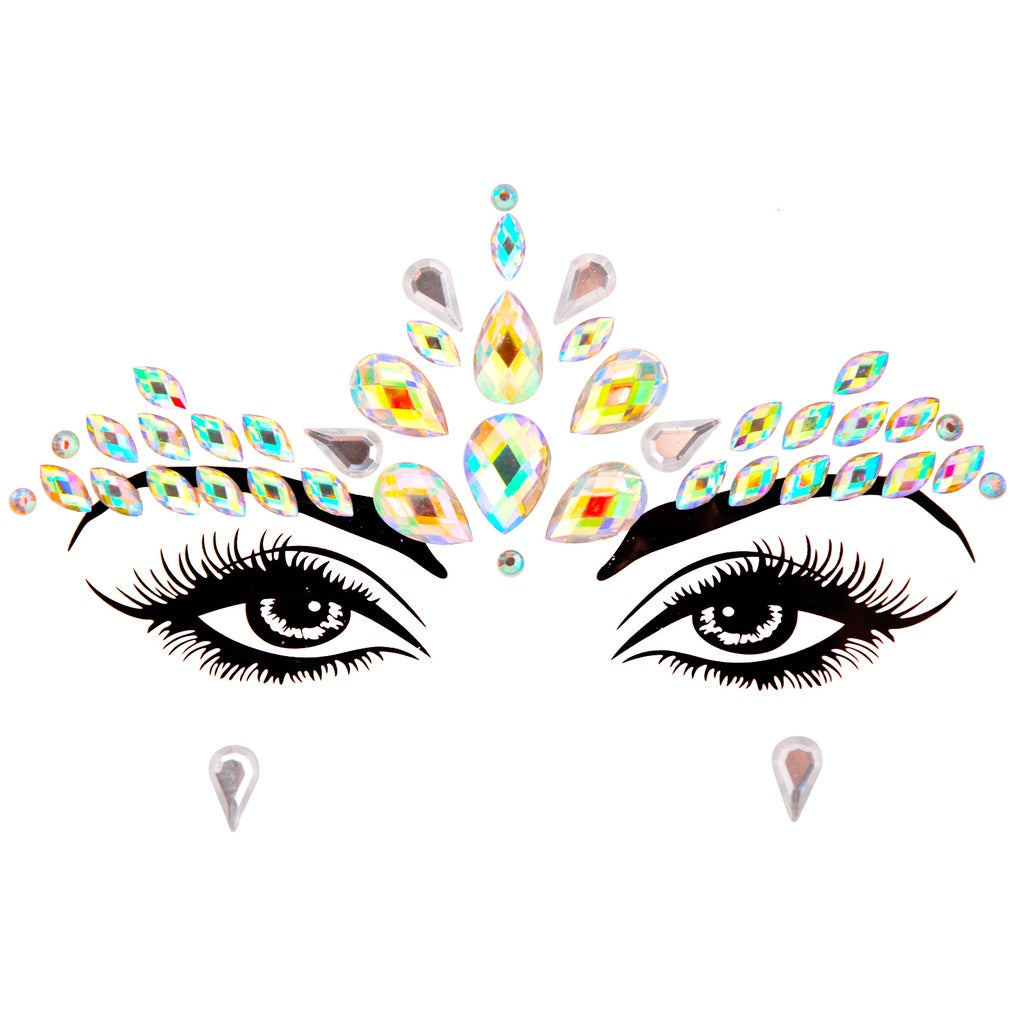 EDM Electronic Music Festival Face Pasters Eyebrow Stick-on Crystals Resin Drill Carnival Diamond Sticker Masquerade Face Decoration