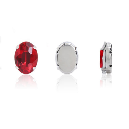 6*8/8*10mm Oval Shape Glass Rhinestones With Silver Sew On Crystal Stone Strass Diamond For Clothes Dress