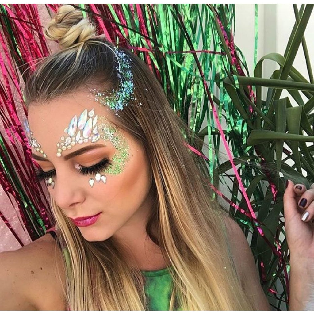 EDM Electronic Music Festival Face Pasters Eyebrow Stick-on Crystals Resin Drill Carnival Diamond Sticker Masquerade Face Decoration