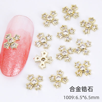 New Alloy Zircon Nail Accessories DIY Nail Paste Luxury Accessories