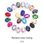 50pcs 6*8mm/8*10mm Oval Glass Rhinestones with Clawed Sewn Crystal Strass Diamond Clothes Rhinestones DIY