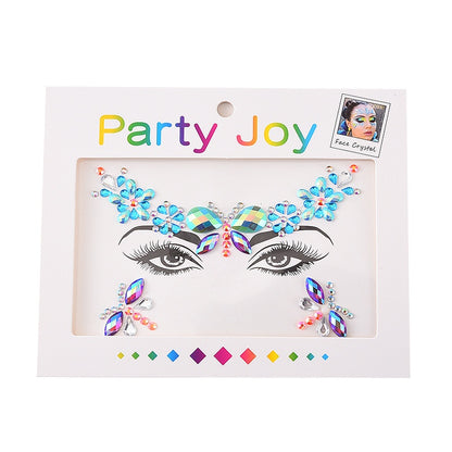 Electronic Music Festival Face Pasters Children's Stage Performance Face Stickers Stickers Crystal Eyes Rhinestone Stickers