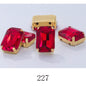 Rectangle Shape 10X14 13X18mm Glass Rhinestones With Claw Sew On Stone Strass Diamond For Clothes Rhinestones for Crystal Crafts