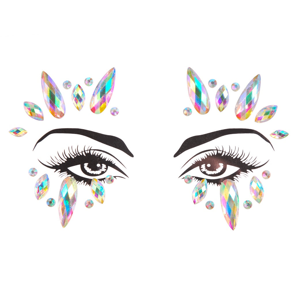 EDM Electronic Music Festival Face Pasters Eyebrow Stick-on Crystals Resin Drill Carnival Diamond Sticker Masquerade Face Decoration