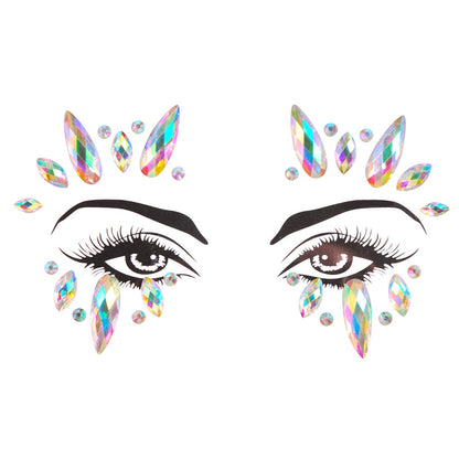EDM Electronic Music Festival Face Pasters Eyebrow Stick-on Crystals Resin Drill Carnival Diamond Sticker Masquerade Face Decoration