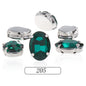 Oval Shape Glass Rhinestones With Silver Sew On Crystal Stone Strass Diamond For Clothes Dress and Crafts Embellishments