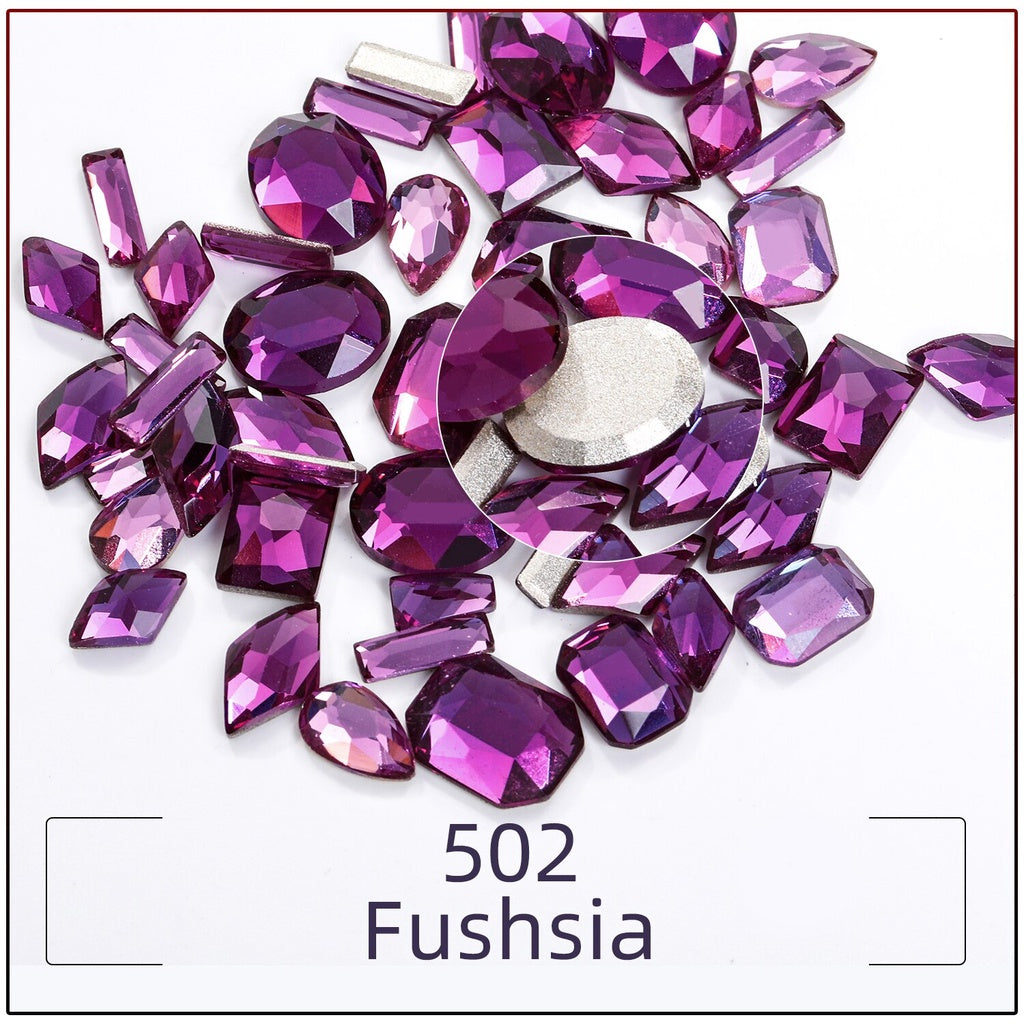 TonyBead 20Pcs Mixed Shape Flatback Stone Gem Glass Nail Art Rhinestone For Jewelry Making Loose Strass Crystal Nail Accessories Nail Drill kuku