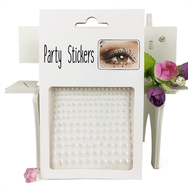 Cross-Border Hot Sell Face Rhinestone Diamond Sticker Eyebrow Eye Pad Forehead Face Decoration Acrylic Crystal Sticker Party Diamond Sticker