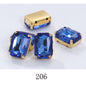 Rectangle Shape 10X14 13X18mm Glass Rhinestones With Claw Sew On Stone Strass Diamond For Clothes Rhinestones for Crystal Crafts
