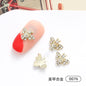 Nail Small Bee Alloy Bow Rhinestone Ornaments Metal Japanese Jewelry