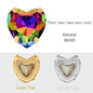 Heart Shape Glass Pointback K9 Crystal with Gold Bottom Sew on Rhinestone DIY Clothing Decoration