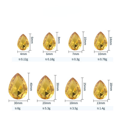 Rhinestones 10PCS Glass Water Drop Crystal Mobile Phone Diy Accessories Hair Accessories Handmade