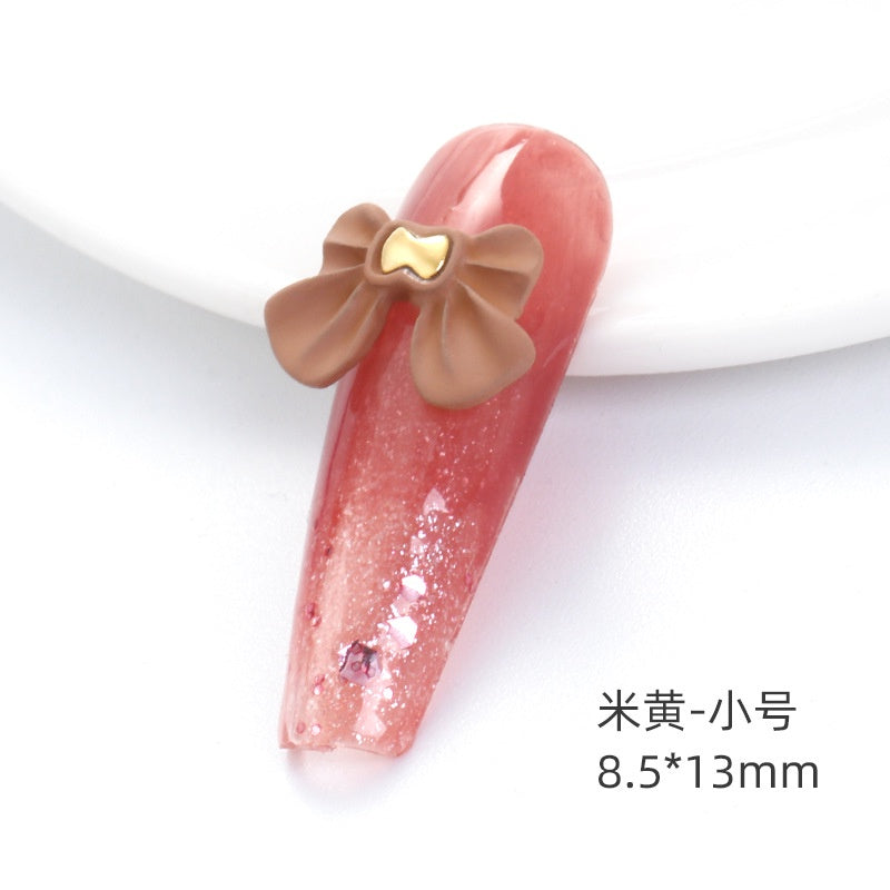 2PCS Bow Nail Decoration Crystal Metal Alloy Nail Art Rhinestones In The Shape of Bows for Nail Art Decoration