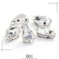 20pcs 5x8mm 6x10mm Drop Crystal Stone With silver bottom Rhinestone for Sewing on Clothes Sewn on Rhinestone for Needlework