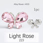 TonyBead 5Pcs Crafts Butterfly Rhinestone Appliques Jewelry Charms Handmade Trendy Glue on Glass Decorations Big Crystal AccessoriesBarang kemas，Kelengkapan