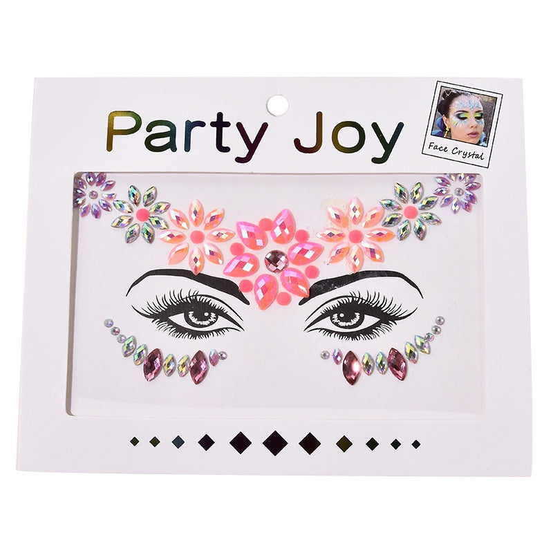 Electronic Music Festival Face Pasters Children's Stage Performance Face Stickers Stickers Crystal Eyes Rhinestone Stickers