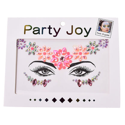 Electronic Music Festival Face Pasters Children's Stage Performance Face Stickers Stickers Crystal Eyes Rhinestone Stickers