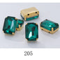 Rectangle Shape 10X14 13X18mm Glass Rhinestones With Claw Sew On Stone Strass Diamond For Clothes Rhinestones for Crystal Crafts