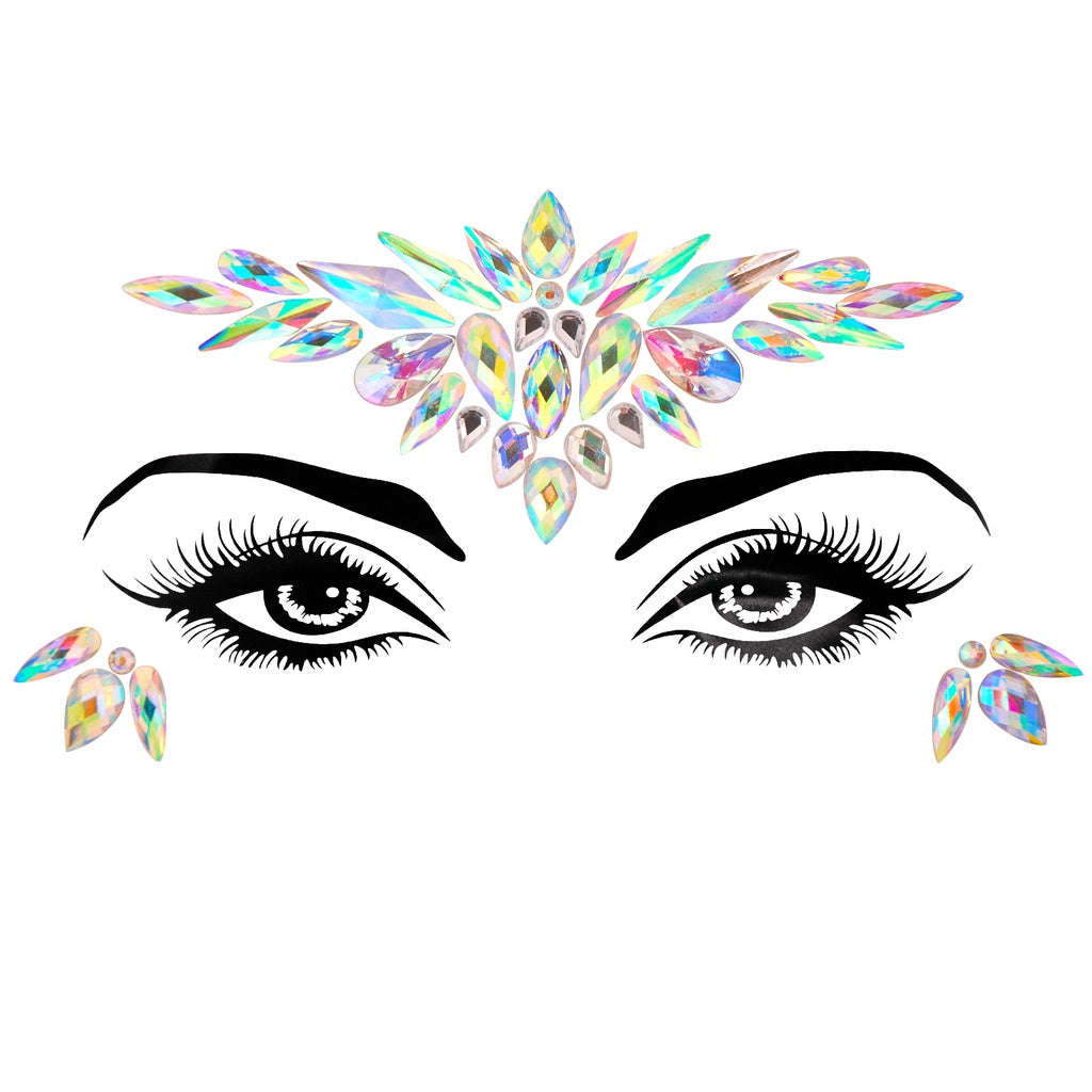 EDM Electronic Music Festival Face Pasters Eyebrow Stick-on Crystals Resin Drill Carnival Diamond Sticker Masquerade Face Decoration
