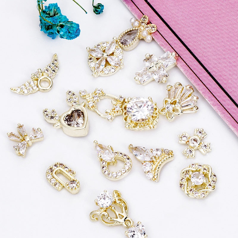 New Alloy Zircon Nail Accessories DIY Nail Paste Luxury Accessories