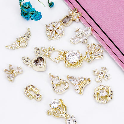 New Alloy Zircon Nail Accessories DIY Nail Paste Luxury Accessories