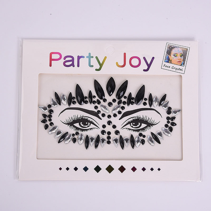 Electronic Music Festival Face Pasters Children's Stage Performance Face Stickers Stickers Crystal Eyes Rhinestone Stickers