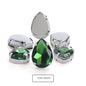 Drop Shape Glass Rhinestones With Claw White K Metal Base Buckle Sew On Crystal Stone Strass Diamond Rhinestones For Needlework