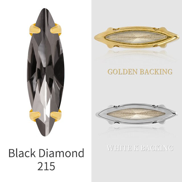 4*15mm Horse-eye Shaped Rhinestone DIY Jewelry Accessories Pointy-bottom Shaped Rhinestone Nail Sticker Rhinestone Material
