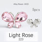 TonyBead 5Pcs Crafts Butterfly Rhinestone Appliques Jewelry Charms Handmade Trendy Glue on Glass Decorations Big Crystal AccessoriesBarang kemas，Kelengkapan