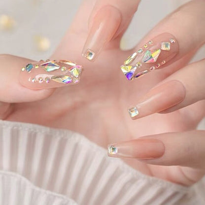 TonyBead 6Grid Blingbox Rhinestones On Nails Stone Set All Shaped Hybrid Manicure Jewelry Nail Glitter Kawaii Charm DIY Japanese Nail Art，kuku