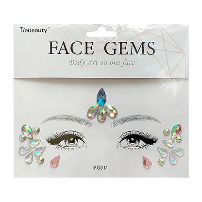 Tattoo Sticker Face Rhinestone Diamond Forehead Stickers Creative Stage Beauty Stickers Face Pasters