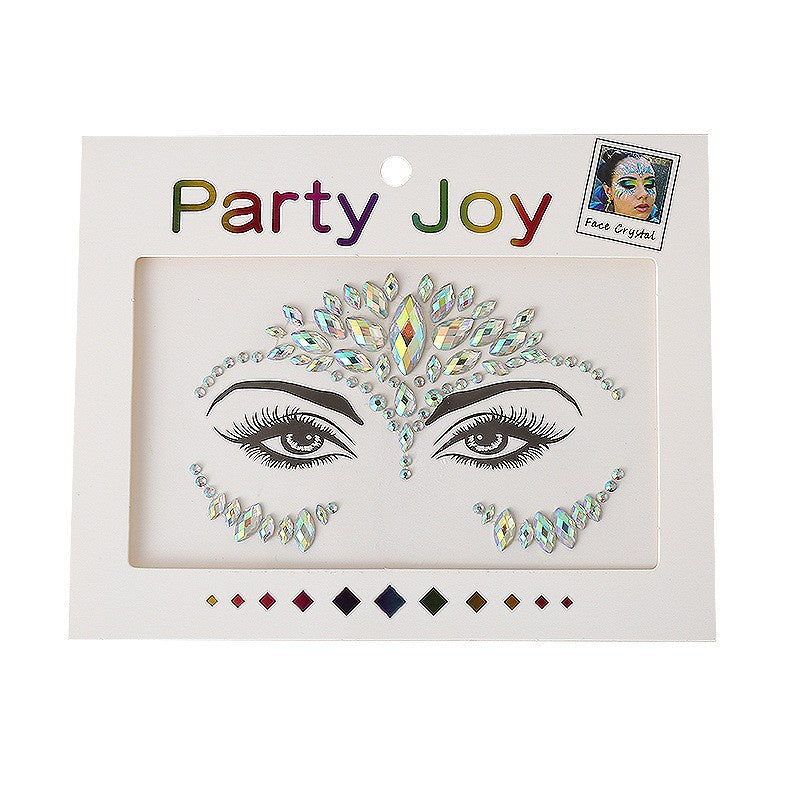 Electronic Music Festival Face Pasters Children's Stage Performance Face Stickers Stickers Crystal Eyes Rhinestone Stickers