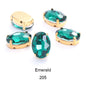 50pcs 6*8mm/8*10mm Oval Glass Rhinestones with Clawed Sewn Crystal Strass Diamond Clothes Rhinestones DIY
