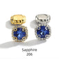 TonyBead12mm 10/20pcs Gemstone Flower Rhinestone Round Crystal Pointback Strass Jewerlry Stone With Claw DIY Sewing Buttons In Clothes