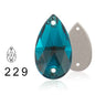 11 * 18Mm water drop flat buckle handmade perforated hand sewn drill clothing accessories high-grade rhinestone water drop hand sewn stone