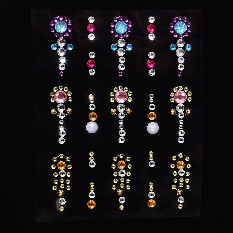 Children's Stage Performance Face Stickers Stickers Crystal Eyes Rhinestone Stickers Swarovski