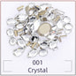 TonyBead 20Pcs Mixed Shape Flatback Stone Gem Glass Nail Art Rhinestone For Jewelry Making Loose Strass Crystal Nail Accessories Nail Drill kuku
