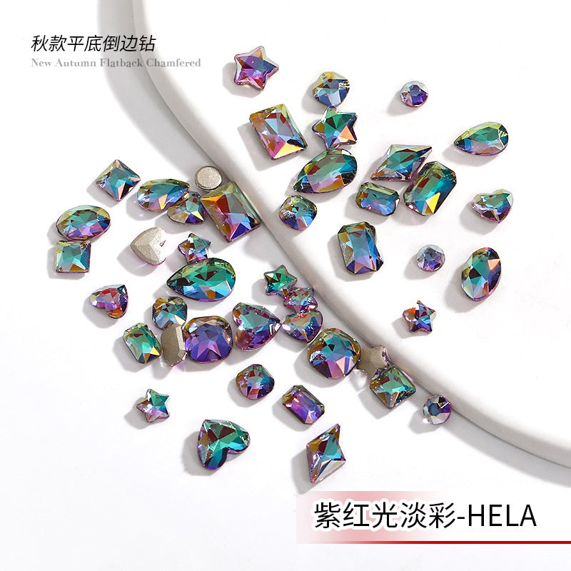 Flat Bottom Nail Art Crystal Autumn High-end K-grade Glass Diy Nail Stickers Decorative Rhinestones
