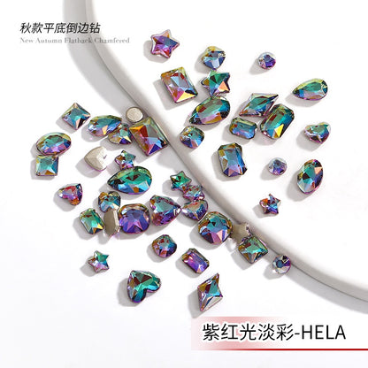 Flat Bottom Nail Art Crystal Autumn High-end K-grade Glass Diy Nail Stickers Decorative Rhinestones