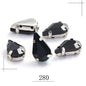 20pcs 5x8/6x10mm Drop Crystal Stone With silver bottom Rhinestone for Sewing on Clothes Sewn on Rhinestone for Needlework