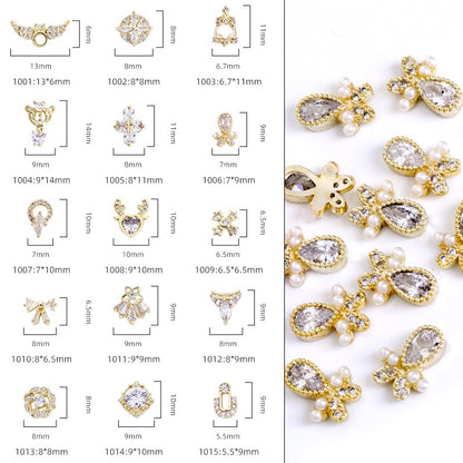 New Alloy Zircon Nail Accessories DIY Nail Paste Luxury Accessories